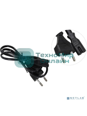 Кабель питания ноутбуков, аудио/видео ExeGate Power PCN-7,5P (CEE7/16->С7) VDE-250V-2*0.5-CU, 0.75м