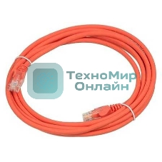 Патч-корд LANMASTER TWT UTP cat.5e, с заливными колпачками, 2.0 м, оранжевый