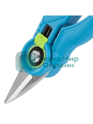 Секатор цветочный Palisad LUXE 215 мм, регулировка захвата, пластиковые рукоятки