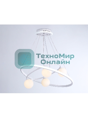 Светильник Ambrella light FL66321/1+4 WH белый 69W 3000K-6400K+G9/4 D600/400*1200 (ПДУ ИК)