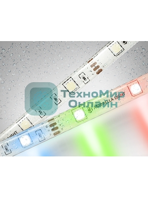 Светодиодная лента Ambrella light GS2301 5050 30Led/ 7.2W m/ 12V IP65 RGB/ 5000*10*2.87mm (4 конт.)