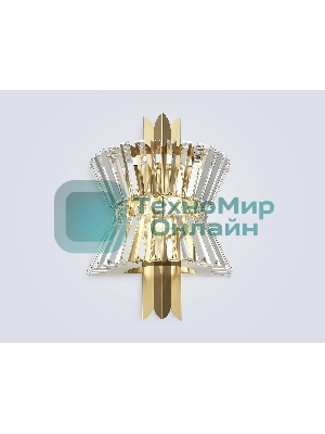 Настенный светильник Ambrella light LH41029/2 BS/CL латунь/прозрачный E14*2 max 40W 310*180*460
