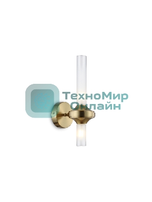 Настенный светильник Ambrella light LH55362/2 BS/CL латунь/прозрачный G9/2 max 30W 150*100*320