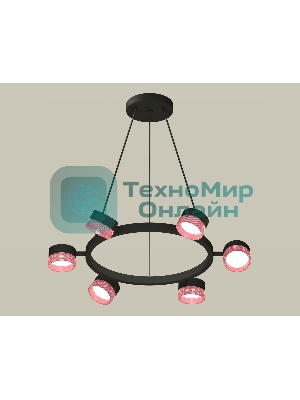 Светильник Ambrella light XB9193251/6 SBK/PI черный песок/розовый GX53 (C9193, N8486)