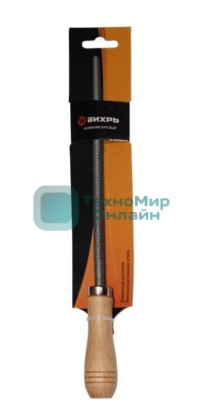 Напильник 200 мм плоский деревянная рукоятка