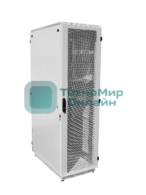 Шкаф телекоммуникационный напольный 42U (600x800) дверь перфорированная 2 шт. (3 места), ШТК-М-42.6.8-44АА
