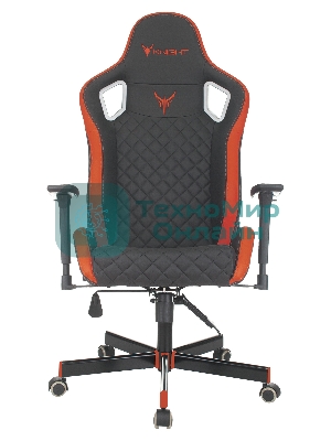 Кресло Knight OUTRIDER черный/красный, экокожа, 120 кг, механизм качания