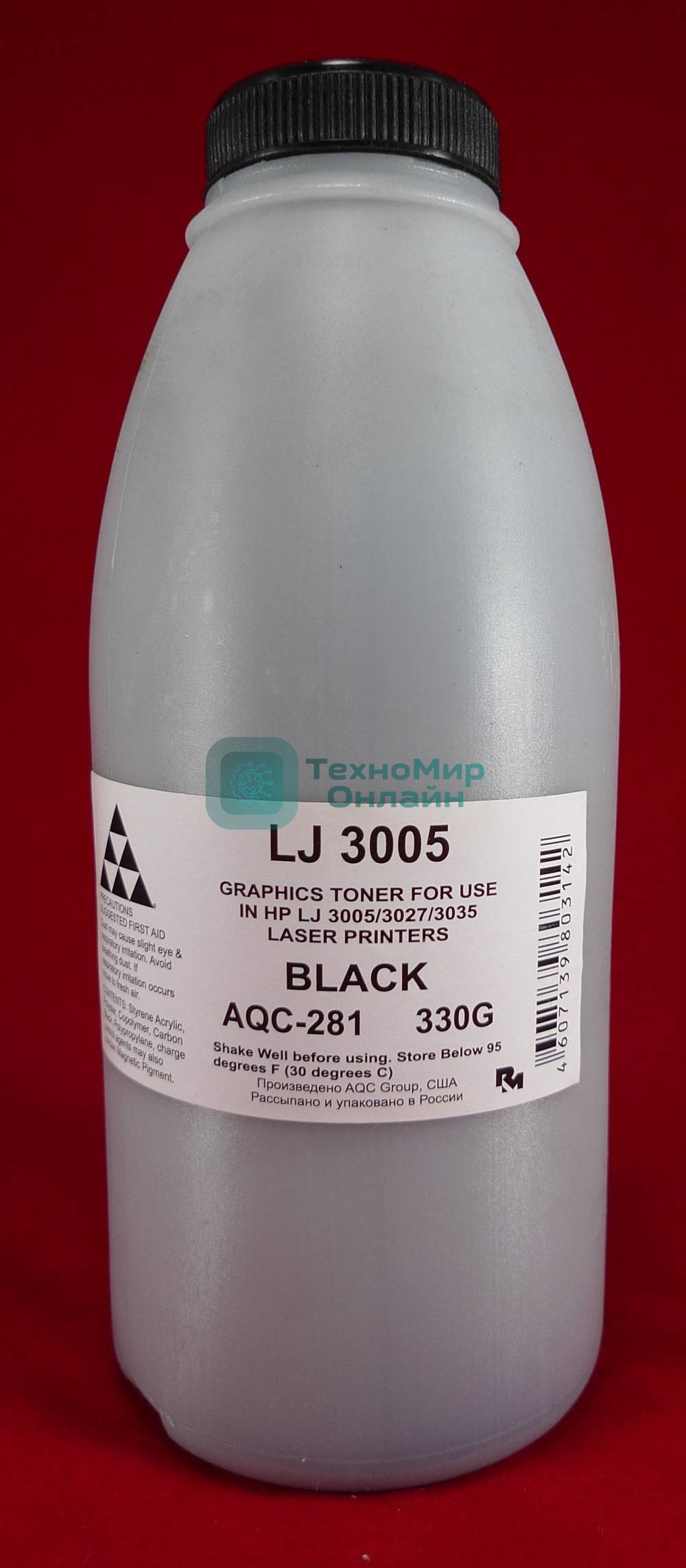 Тонер HP LJ 3005/3027/3035 (флакон, 330г) AQC-США фас России