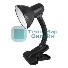 Светильник UF-320P С02 настол. прищепка 230В 60Вт E27 ЛОН черный Ultraflash 12371