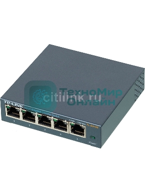 Коммутатор настольный TP-Link TL-SG105S 5-портовый 10/100/1000 Мбит/с
