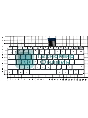 Клавиатура для ноутбука HP Stream X360 11-p белый без рамки