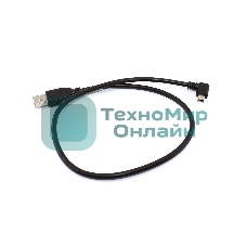 Кабель USB Type A на Mini USB угол влево 0,5 м