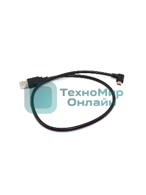 Кабель USB Type A на Mini USB угол влево 0,5 м