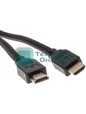 Кабель аудио-видео Cactus CS-HDMI.2-1.8 HDMI (m)/HDMI (m) 1.8м. позолоченные контакты черный
