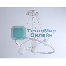 Светильник Ambrella light FL66321/1+4 WH белый 69W 3000K-6400K+G9/4 D600/400*1200 (ПДУ ИК)