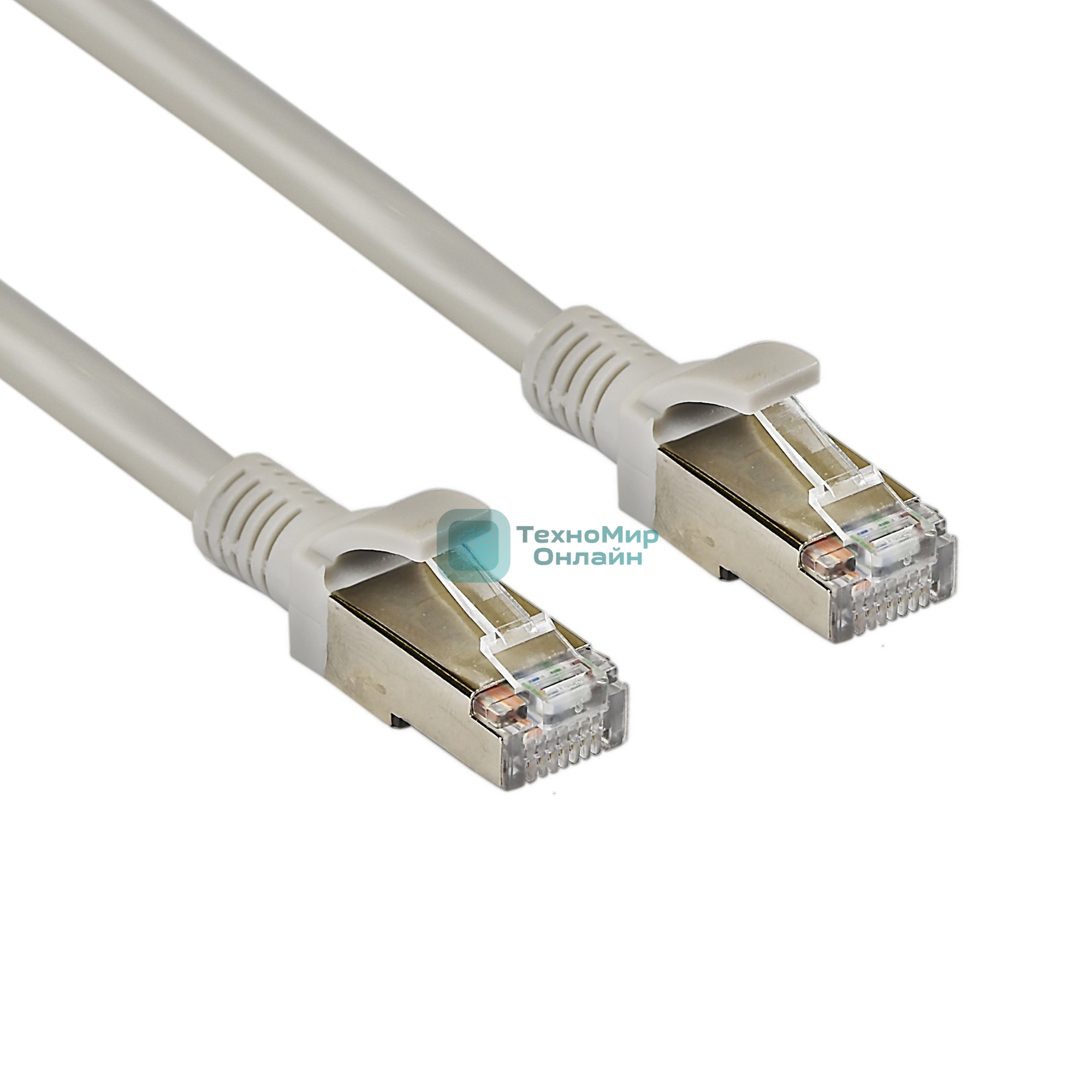 Патч-корд ExeGate FTP-RJ45-RJ45-C5e-CU-5M-GY, FTP, cat.5e, 5м, медь, серый