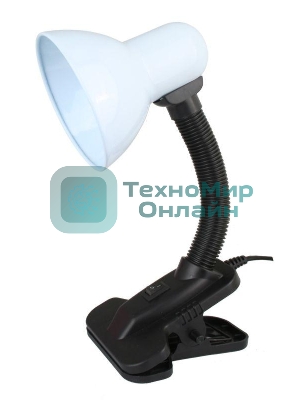 Светильник UF-320P С01 настол. прищепка 230В 60Вт E27 ЛОН бел. Ultraflash 12370