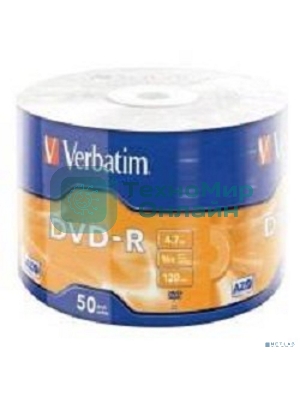 Диск DVD-R Verbatim 4.7Gb 16x Data Life (50шт) (43791)