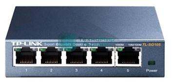 Коммутатор TP-Link SOHO TL-SG105 5-port Desktop Gigabit Switch, 5 10/100/1000M RJ45 ports, metal case