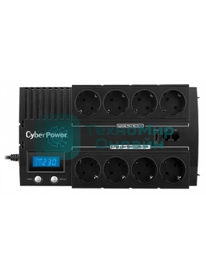 Источник бесперебойного питания CyberPower BR1200ELCD 1200VA/720W USB/RJ11/45 (4+4 EURO)