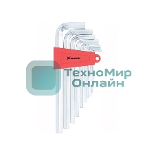 Набор ключей имбусовых Matrix HEX, 2–12 мм, CrV, 9 шт., удлиненные, сатин.