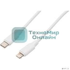 Кабель Filum USB 2.0, 1.8 м., белый, 3 А, разъемы: USB Type С male - Lightning male, пакет.