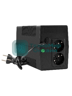 ИБП ExeGate Smart LB-600.LCD.AVR.2SH (600VA/360W, LCD, AVR, 2*Schuko, батарея 12V 7.2Ah, Black)