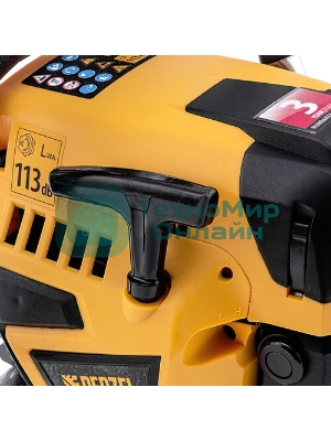Пила цепная бензиновая Denzel DS-5218, шина 45 см, 52см3, 3 л.с., шаг 0,325, паз 1,5 мм, 72 зв