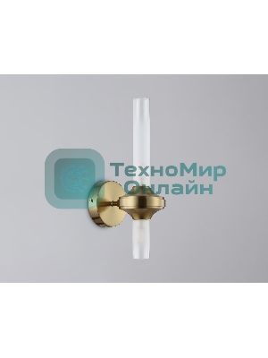 Настенный светильник Ambrella light LH55362/2 BS/CL латунь/прозрачный G9/2 max 30W 150*100*320