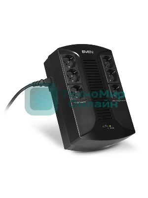 Источник бесперебойного питания SVEN UP-L1000E 1000VA/500W (6 розеток: 3х UPS/сетевой фильтр+3 x сетевой фильтр)