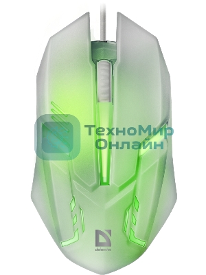 Мышь проводная Defender Cyber MB-560L белый, 1200 dpi, USB, кнопки - 3