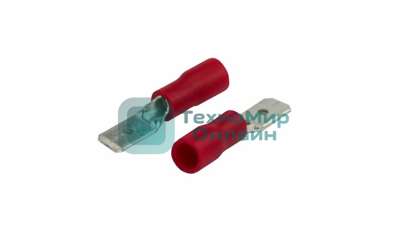 Клемма плоская Rexant изолированная штекер 4.8 мм 0.5-1.5 мм² (РПи-п 1.5-(4.8)/РПИп 1,25-5) красный
