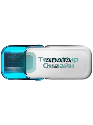 Флешка USB ADATA UV240 (AUV240-32G-RWH), 32Gb, USB 2.0, R/W 15/5, белый/синий