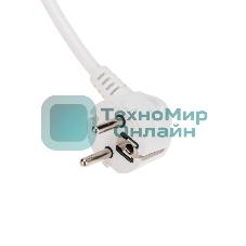 Сетевой фильтр 5 гнезд, 3м, 3х1,5мм², с автовыкл, 2 USB, белый Kranz