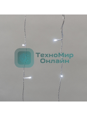 Гирлянда Neon-night Дождь светодиодный 2х3м, эффект мерцания, прозрачный провод, IP44, 230В, диоды белые, 300 LED