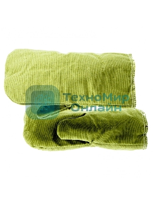 Рукавицы специальные двунитка Сибртех, огнеупорные, утепленные, ватин, 2 размер