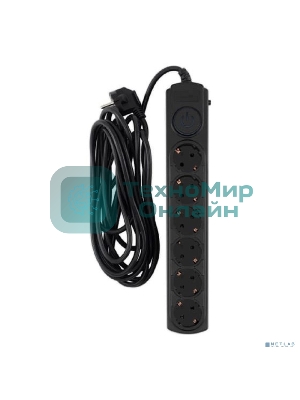 Сетевой фильтр Ippon BK-6-EU-5-10-B 5 м, 6 розеток, черный, коробка
