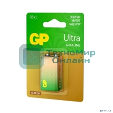 Алкалиновая батарейка GP Ultra Alkaline G-Tech 9V Крона - 1 шт. на блистере