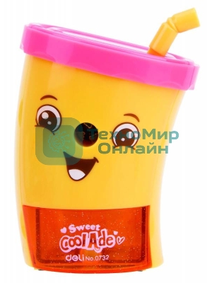 Точилка для карандашей механическая Deli E0732, 1 отверстие, пластик, ассорти