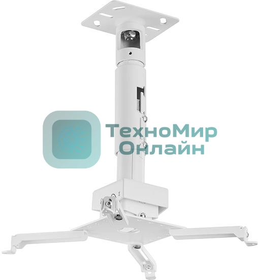 Универсальный потолочный комплект Wize Pro PRG11A-W состоящий из крепления с микрорегулировкой+штанги 15-28см +площадки к потолку для проектора, макс.расст.между креп.отверстиями 537 мм,наклон +/-15°,поворот +/- 8°,вращение 360°,до 32 кг,бел.