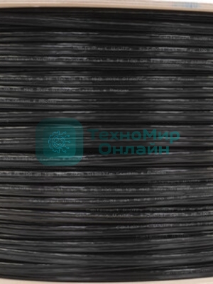 Кабель Cablexpert UPC-5051E-4-CU-OUTR, UTP outdoor 4x2x0.51 на тросу, медный, кат.5e, однож., 305м, coil, черный