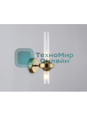 Настенный светильник Ambrella light LH55362/2 BS/CL латунь/прозрачный G9/2 max 30W 150*100*320