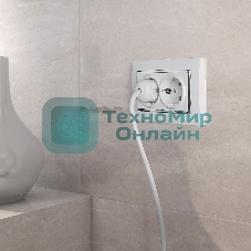 Рамка для двойной розетки (белый/хром) W0081901