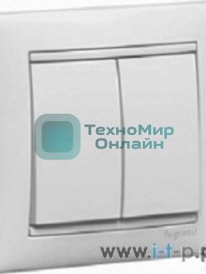 Переключатель Legrand 774408 2напр 2клав 10A Valena белый
