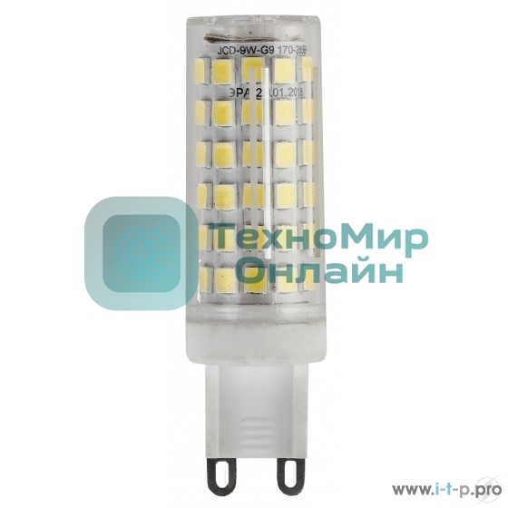Лампа светодиодная JCD-9W-CER-840-G9 720лм ЭРА Б0033186