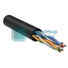 Витая пара U/UTP кат.5E 4x2x24AWG LSZH черный (305м) ITK LC3-C5E04-129