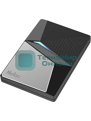 Внешний SSD Netac Z7S, 480 Gb, USB 3.2 Gen 2 Type-C, R/W 550/480, черный