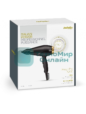 Фен BaByliss Power Pro 2000 6704E черный, 2000 Вт, ионизация