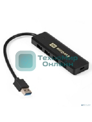 USB-концентратор ExeGate DUB-4P/1 (кабель-адаптер USB3.0 --> 4xUSB3.0, Plug&Play, черный)