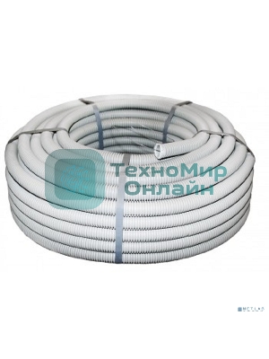 Труба EKF tg-z-20-t ПВХ гибкая гофр. d 20 мм, тяжелая с протяжкой, 100 м, серый EKF PROxima бухта 100 м